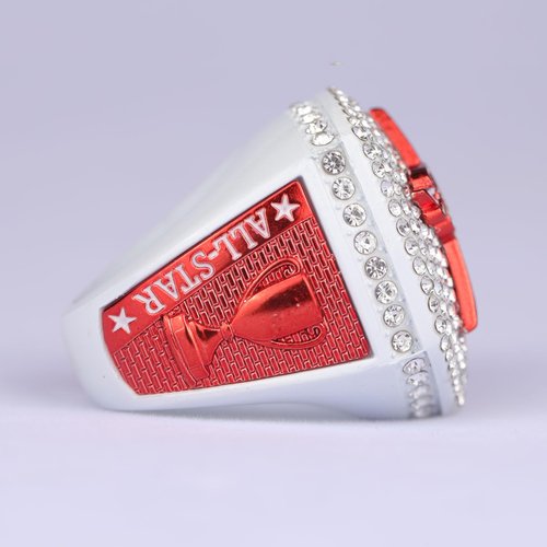 TOPSPORTSJEWELRY 2025 Sports Events Baseball & Softball Tournament All-Star Championship Trophy Ring Prize for All Sports (2, White-red, 9.5)