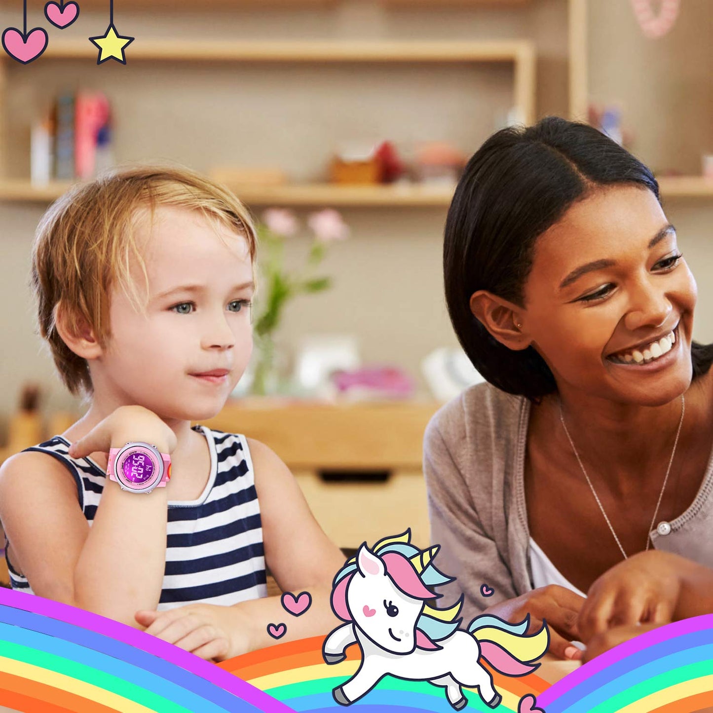 VAPCUFF Gifts for Girls, Watches for Kids Ages 3-10 - Unicorn Pink
