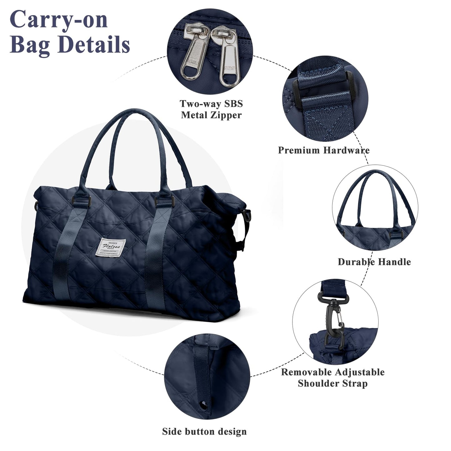 Travel Duffel Bag,Overnight Weekender Bags for Women with Wet Pocket