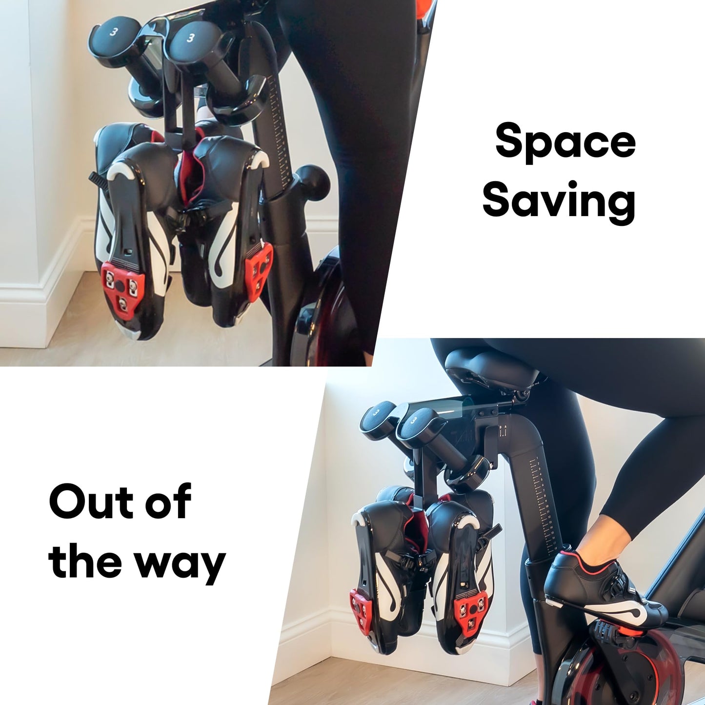 Metal Shoe Hanger for Original Peloton Bike Plus, Holds 2 Pairs of Shoes, Perfect Accessories for Original Peloton Bike+, Shoe Holder for Peloton, Solid Metal Shoe Rack