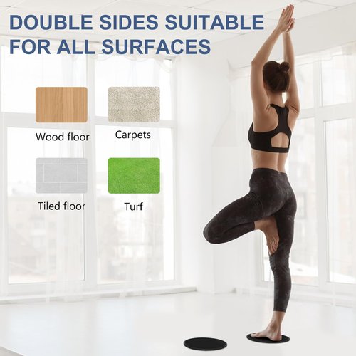 nacena Gliding Discs Core Sliders Smooth Gliders Dual-Sided Design Core Exercise Sliders Use on Hardwood Floors, Workout Sliders Fitness Discs Abdominal & Total Body Gym-Exercise Equipment Set of 2