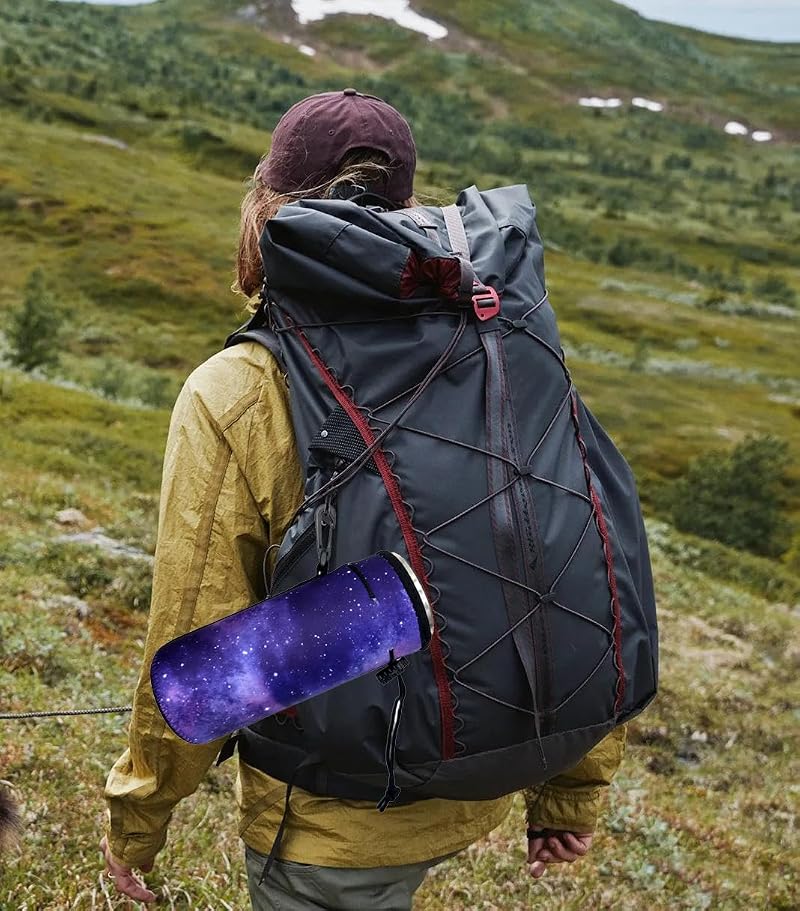 Wanty 20 oz Neoprene Insulated Bottle Carrier Sleeve with Adjustable Strap - Purple Sky