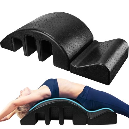Faittd Pilates Spine Corrector,Black Foam Step Barrel for Spine Health, Balance, Core Strengthening and Stretching