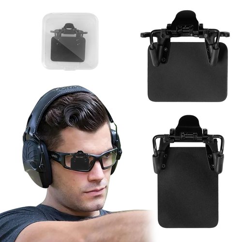 Vcxaykey 2 Packs International Standard Shooting Glasses Blinders Occluder Clip Patch, Shooting Competition Glasses Patch, Glasses shield, Archery Aiming Aid Training Equipment