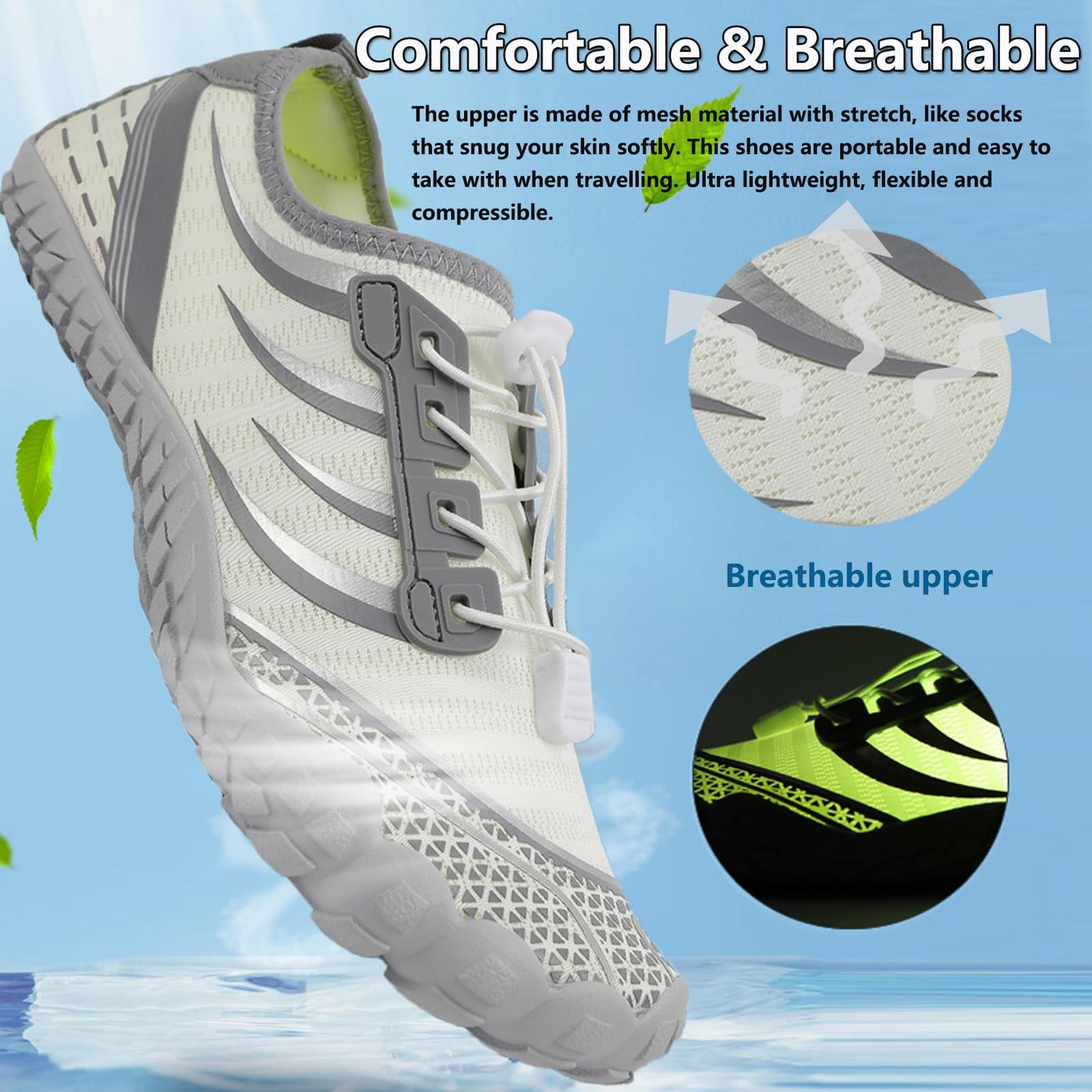 Water Shoes for Men Women Barefoot Shoes Quick Dry Aqua Outdoor Sports for Swim Pool Beach Surf Walk Water Yoga River Lake Hiking Kayaking
