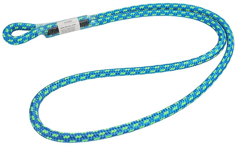 Prusik Loop 8mm Pre-Sewn 18 Inch Rope for Climbing - 24kN MBS, Blue Variation