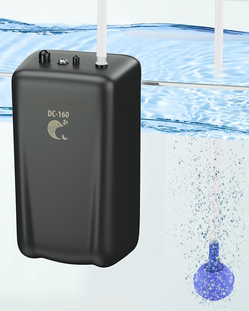40 GPH Battery-Powered Live Bait Aerator for 30 Gallon Bait Buckets