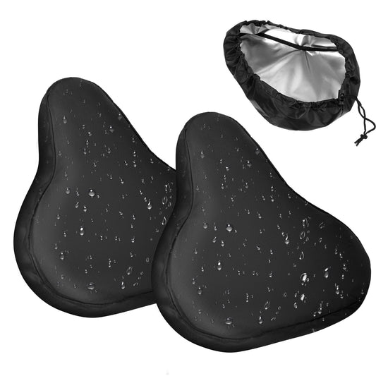 2 Pcs Bike Seat Cover with Drawstring Waterproof UV Protection Bicycle Seat Cover Rain Dustproof Covers for Bicycles Road Bikes Mountain Bikes