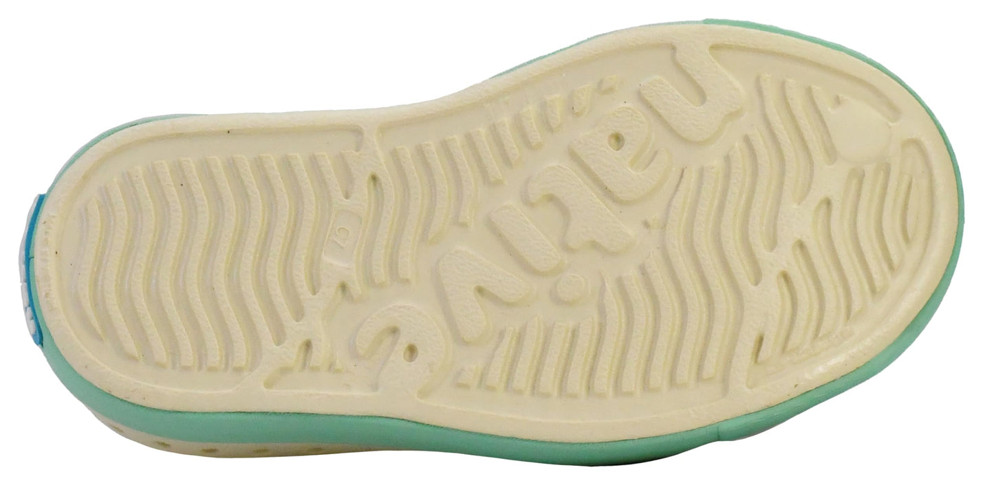 Native Shoes Unisex-Kids Jefferson Sneakers, Bone White/Fresco Green, 4 Toddler