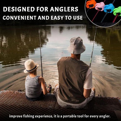 Lilybady-Top Multifunctional Rod Holder, 2025 New Multifunctional Fishing Rod Holder - Prevent Entanglement and Bumps, Portable Beach Fishing Pole Holder, Auto Fixed Clip On Wall Mount (Orange,8pc)