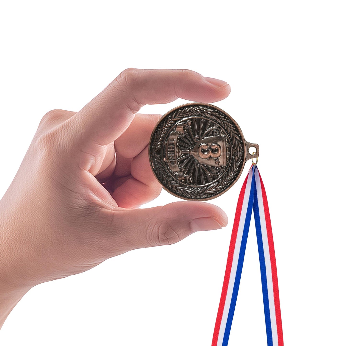 Dyshri 12 Pieces Gold Silver Bronze Award Medals, 1st 2nd 3rd Award Medals Metal Winner Medals Prizes with Neck Ribbon for Sports, Competitions, Olympic Style, 2 Inches