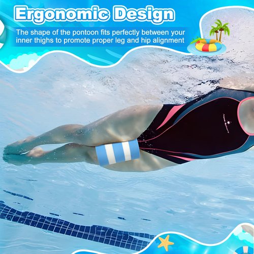 lahnao 4 Pcs Water Aerobics Equipment,Pool Exercise Equipment for Adults Pool Fitness Equipment with Mesh Beach Bag, Swimming Kickboard Pull Buoy Aquatic Swim Belt for Swimming Party, Water Workout