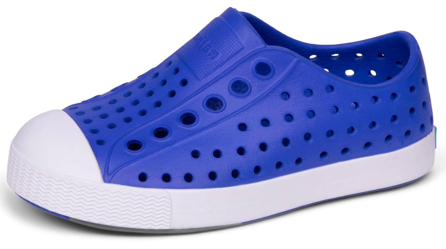 Native Shoes Unisex-Kids Jefferson Sneakers, UV Blue/Shell White, 13 Little Kid