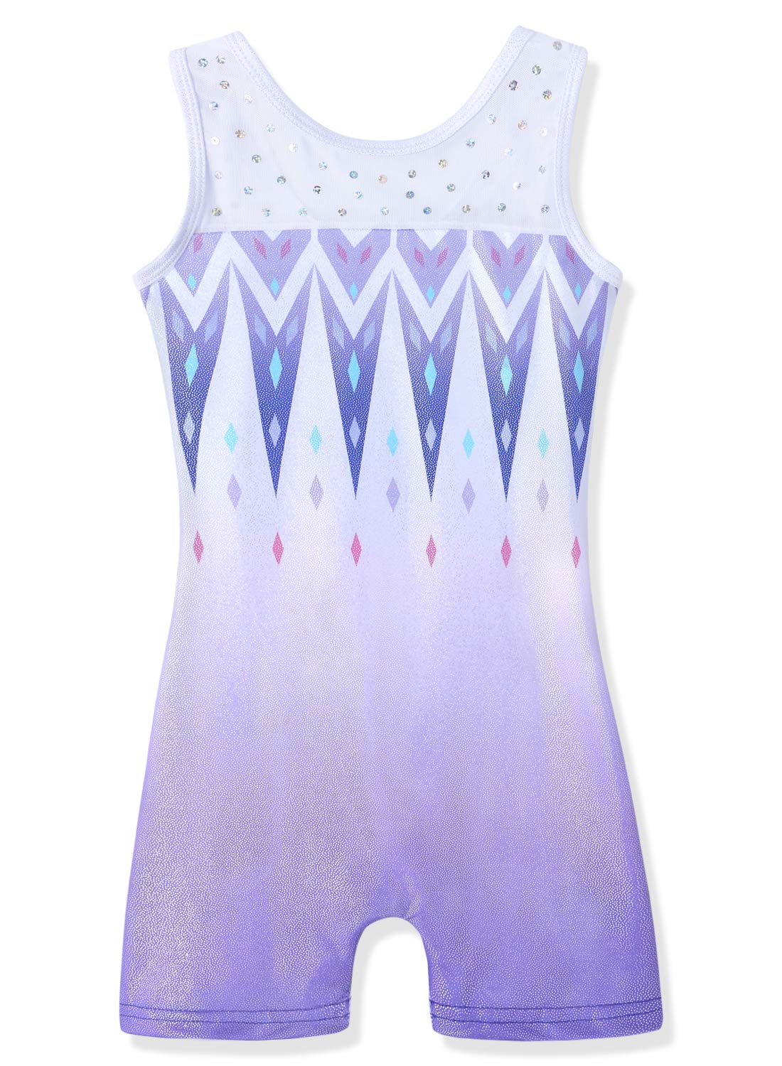 HOZIY Gymnastics Leotards for Toddler Girls 2t 3t Purple Snow Sparkles Snowflakes