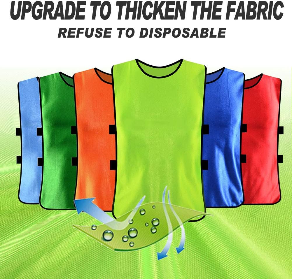 12 Pack Pennies for Soccer Scrimmage Vest Practice Jersey for Adult Youth