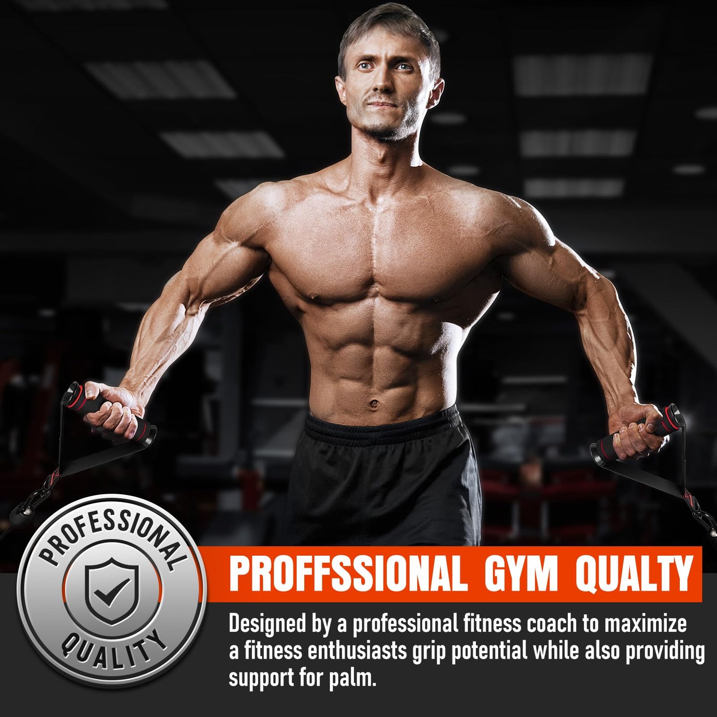 Heavy Duty Exercise Handles, Gym Cable Handles for Cable Machine Attachments, D Handle Cable Attachments, Handles for Resistance Bands, Workout Accessories, Fitness Equipment for Home Gym