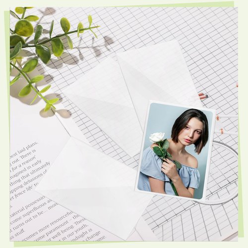 400 Pcs Kpop Photocard Sleeves 58×89mm Clear Photo Card Sleeves PVC Free & Acid Free Photocards Holder for Kpop Albums Photo Cards