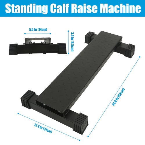 EVERYMATE Steel Calf Raise Block, Standing Calf Raise Machine for Calf Stretching, Squat Foot Stretch, Anti-Slip Solid Calf Platform, Upgraded Calf Raise Bar for Home Gym Workouts