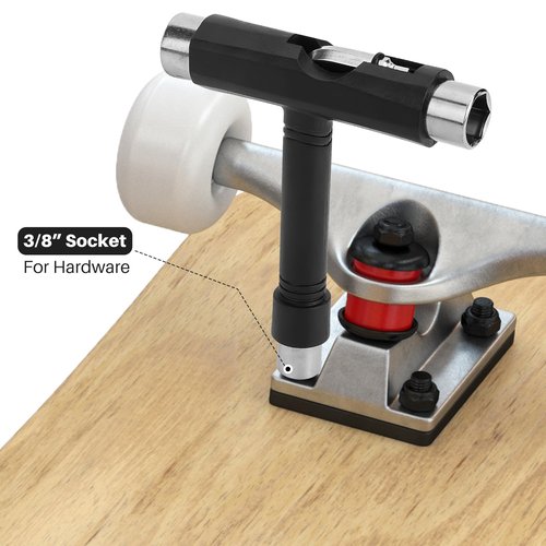 OAOJUBR Skate Tools, Multifunctional All-in-One Skateboard Wrench, 2-in-1 Portable T-Type Wrench and Built-in L-Type Cross Head Screwdriver, longboard accessories