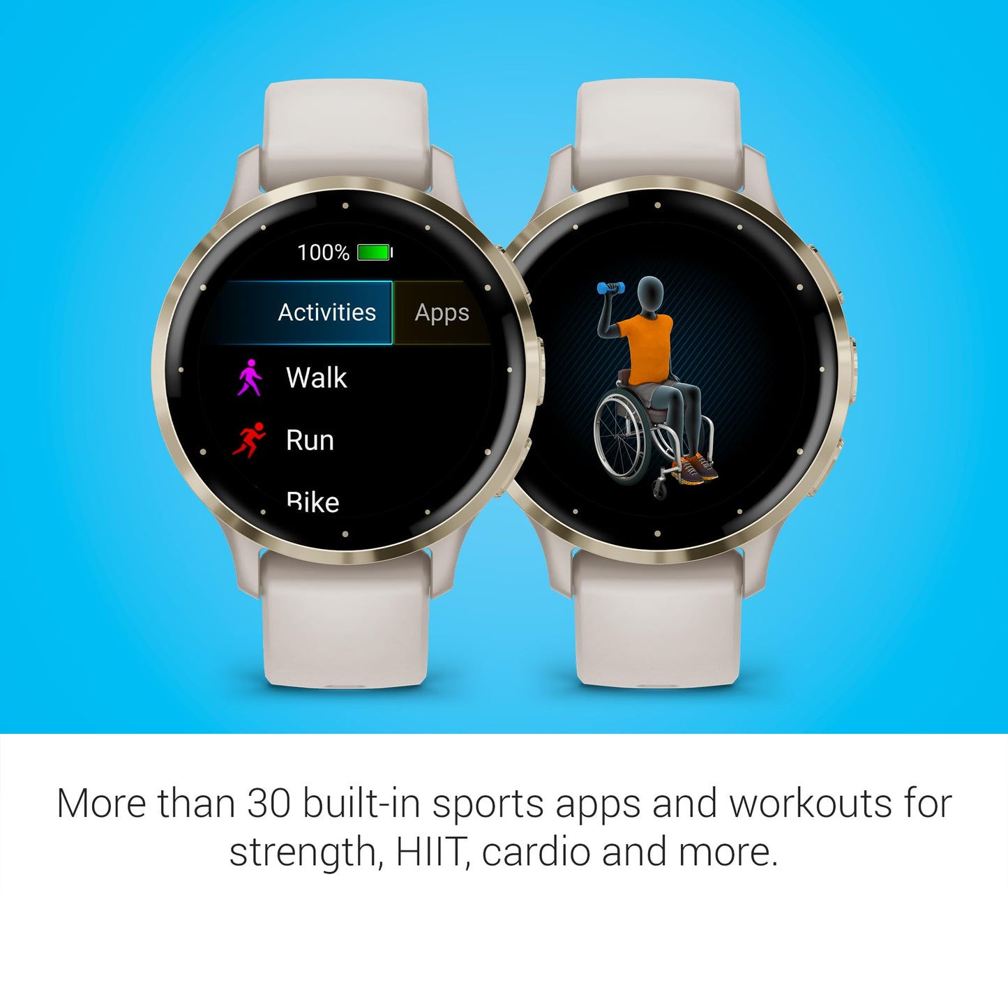 Garmin Venu 3S (Refurbished) Soft Gold Stainless Steel Bezel 1.2-Inch AMOLED Touchscreen Display Smart Watch with 41mm Ivory Case and Silicone Band, 010-N2785-04