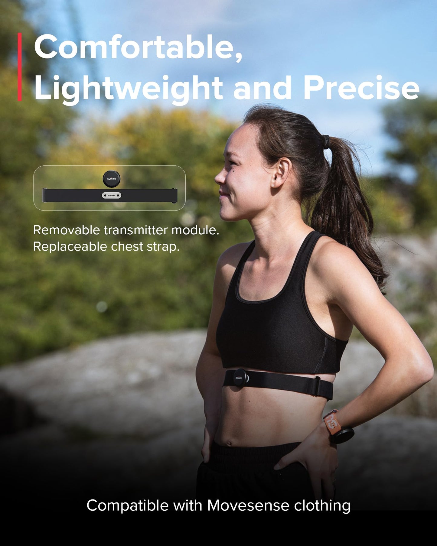 SUUNTO Smart Heart Rate Belt: Superior Tracking of Heart Rate, Comfortable fit