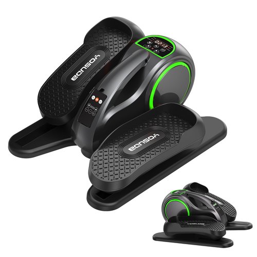 YOSUDA Under Desk Elliptical Machine, Ellipse Leg Exerciser for Seniors with 10 resistances & speeds,Black Green