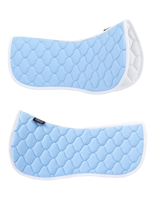 Harrison Howard Half Pad for Horse Riding Saddle Pad English Cushioning Saddle Pad Soft Breathable Pad for Horses Sky Blue