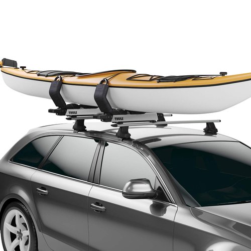 Thule Hullavator Pro kayak rack – Lift-assist, 40lb support, waist-high loading, corrosion-free, tie-downs included