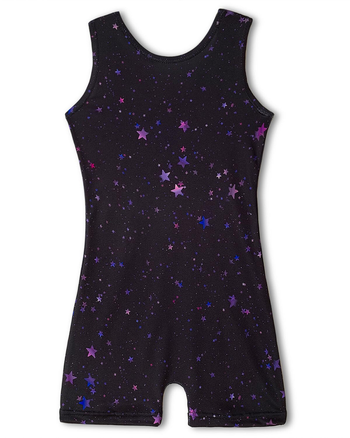 YDMZX Toddler & Girls Gymnastics Leotard with Stars Print, Sparkly Tank Outfit for Dance, Ballet & Tumbling (Ages 3T-4T, Black)