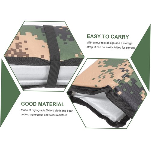 GOOHOCHY Folding Waterproof Sit Pad Portable Oxford Cloth Camping Mat Lightweight Outdoor Cushion for Hiking Picnic and Travel
