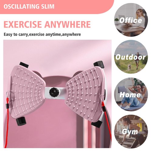 Waist Twisting Machine Board With Resistance Band - 350 Lbs Weight Capacity, 360° Rotating Waist Twister Noiseless Ab Twister Machine For Core Workout Abdominal Fat Loss