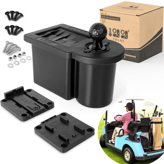 10L0L Golf Cart Ball Washer and Club Head Cleaner Kit Detachable Golf Club Head and Ball Washer Golf Cleaner for EZGO Club Car Yamaha