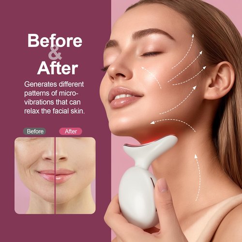GDKLXL Facial & Neck Massager: Red Light Therapy for Women, Skin Lifting Beauty Device,7 in 1 LED Facial Sculptor Tool for Women's Daily Skincare