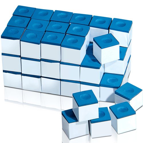 Junkin Pool Chalk Cubes Billiard Cue Pool Stick Chalk Table Accessories for Clubs Bars Home(Blue,72 Pcs)