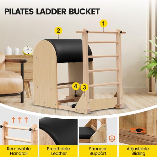 Dawot Ladder Barrel Pilates Equipment Pilates Barrel Ladder Barrel Exercise Equipment for Home Workout Yoga Fitness Gym Strength and Flexibility Use