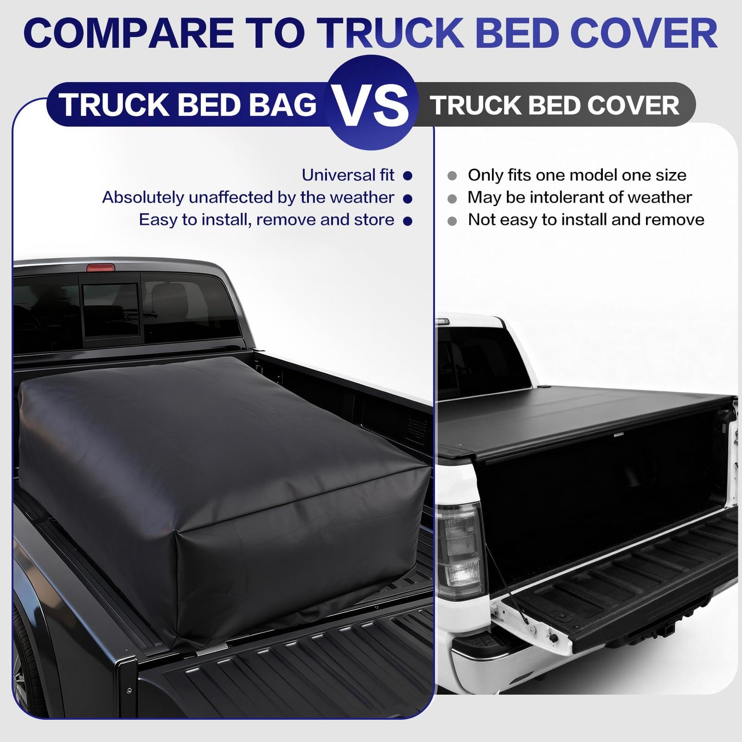 WODHMIEY Truck Bed Cargo Bag,Waterproof 1000D Oxford Fabric Car Roof Bag