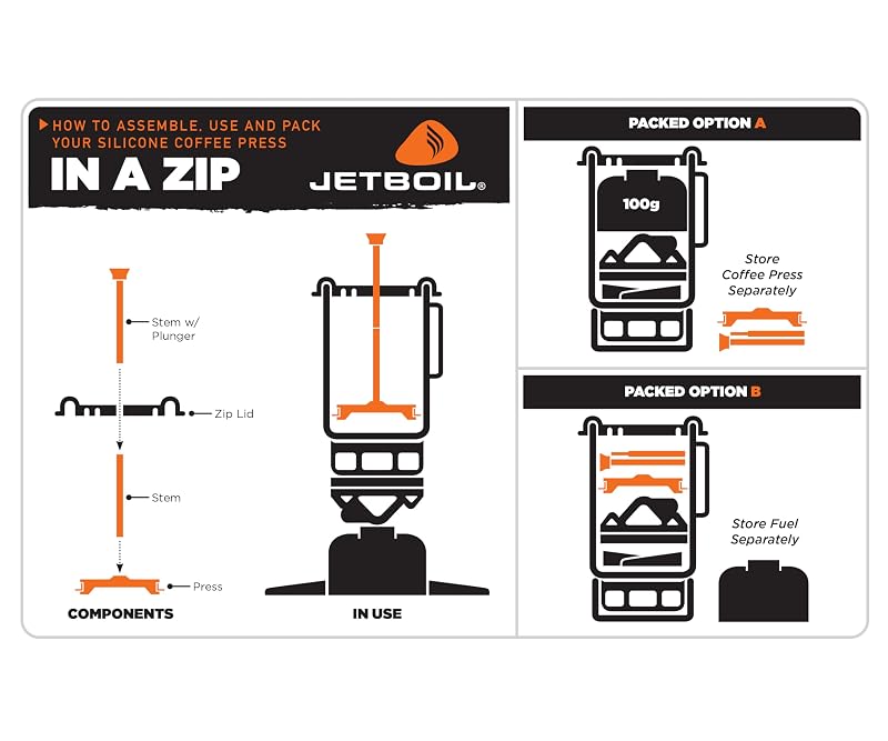 Jetboil Silicone French Press Coffee Maker - One Size