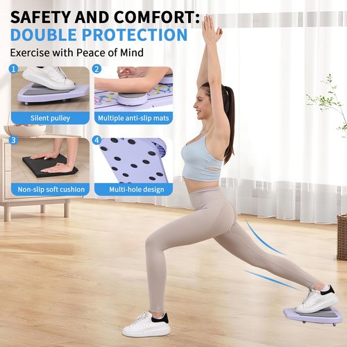 Pilates Board,Foldable Pilates Reformer Set,All-in-one Pilates Kit for Core Workout.Multifunctional Pilates Equipment for Women Home Gym Office Workout