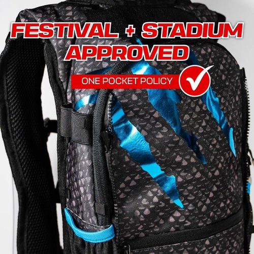 RAVERUNNER® Anti Theft Rave Bag (3M Reflective)- Dual Chamber Hydration - 3L Insulated Water Backpack for Raves, Festivals, Hiking, Running - Festival Bag for Hydration Backpack Rave