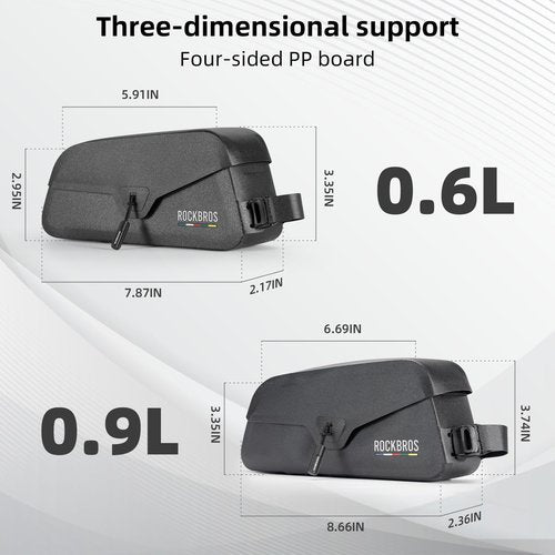 ROCKBROS bike frame bag with Magnetic Flap bike top tube bag Waterproof Cycling Pouch Tools Storage Bag for mountain Road bike