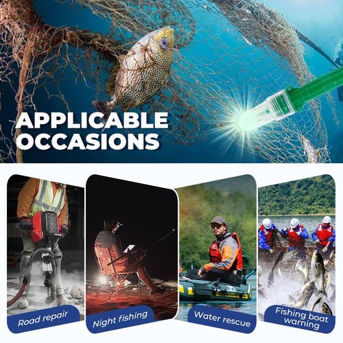 3Pcs Boat Flares, 2025 Upgraded Coast Guard Approved Marine LED Boat Flares Kit, New Boat Safety Kit, Waterproof Emergency Signals for Fishing Boat, Life Rafts and Emergency Signaling (Red)