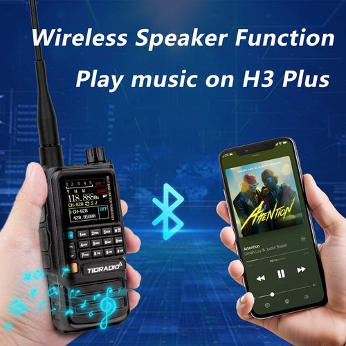 TIDRADIO TD-H3 Plus GMRS Handheld Radio Long Range Walkie Talkies USB-C Charging & Wireless Programming Multi-band Rechargeable Two Way Radios 2500mAh Battery NOAA Weather Radio Frequency Copy -2 Pack
