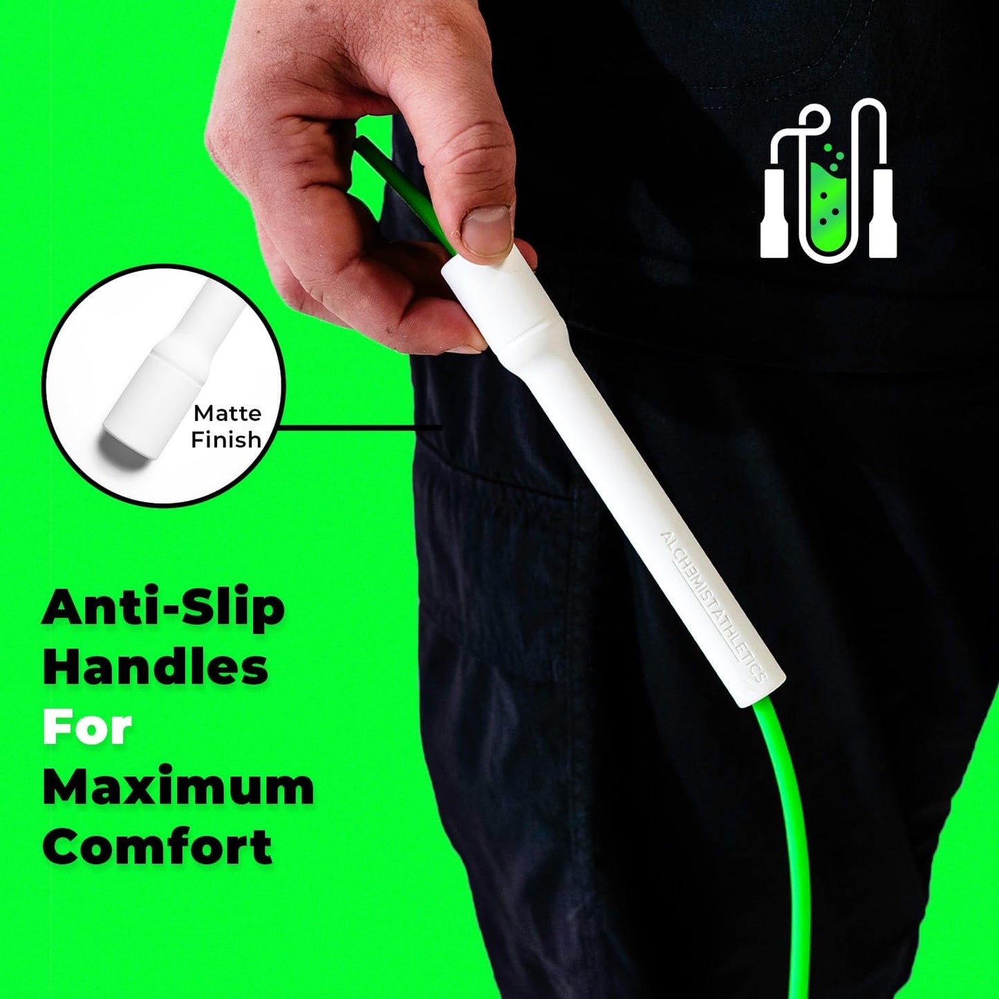 Jump Rope for Men and Women | Adjustable 10ft Skipping Rope | Freestyle/Speed Rope for Fitness, Cardio & Speed Training | Ergonomic Handles | 5mm Durable Cord | Tangle-Free