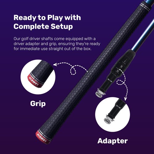 NEWTON Motion Golf Driver Shaft for Callaway Drivers - 75-85mph Swing Speed, Driver Shaft Maximize Ball Speed, Smoother Swings, Golf Club Shafts, Symmetry360 Design, Right Handed, Senior
