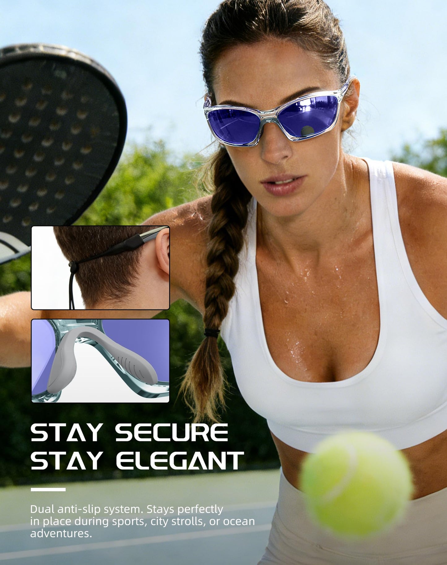 Innerking Polarized Sports Running Cycling Sunglasses for Men & Women TR90