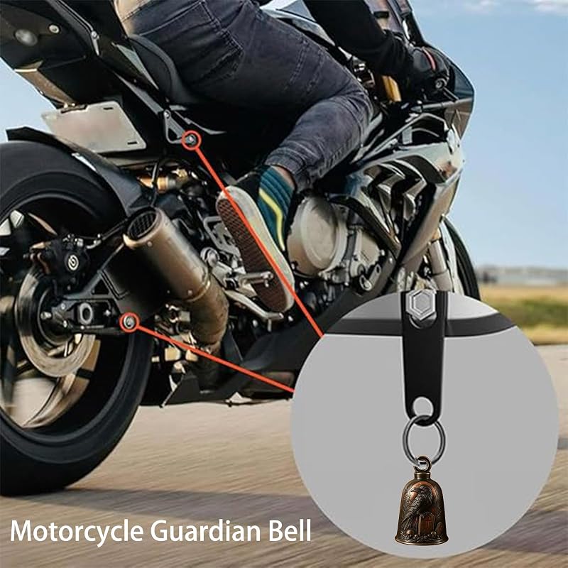 Blood Moon Cemetery Crow Motorcycle Guardian Bell 3D Skull & Crow