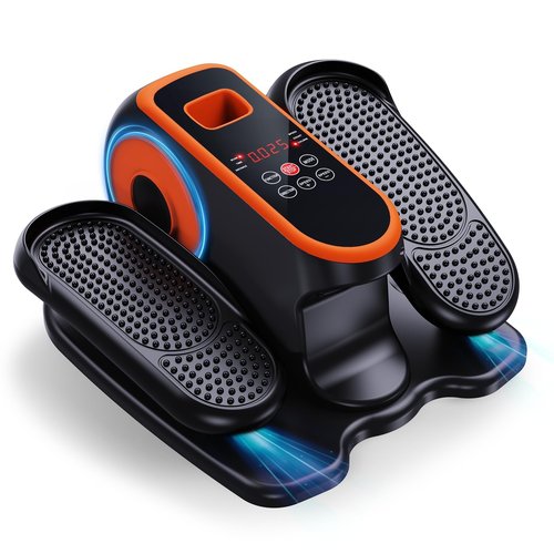 Under Desk Elliptical Machine, Electric Ellipse Leg Exerciser While Sitting for Seniors, Quiet Portable Elliptical Machine with 12 Adjustable Speeds, Seated Pedal Exerciser with Remote Control