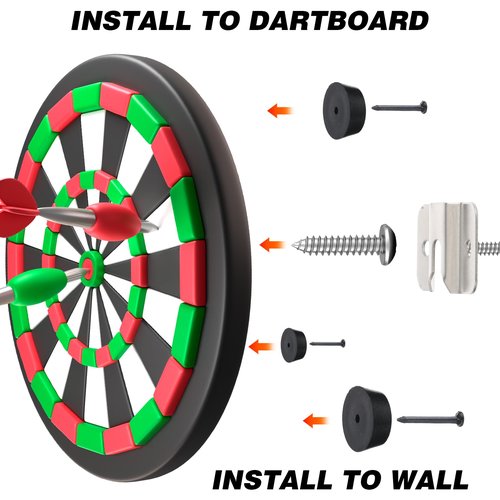 CIATBYYJ 2Set Dartboard Hanger, Stainless Steel Dartboard Mounting Bracket Wall Bracket with Screws for Hanging Dartboard Dart Games