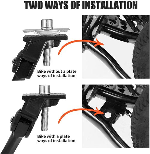 USONG Bike Kickstand Children's Bicycle Kickstand Single-side Stand Folding Bicycle Center Bracket 12" 14" 16" 18" 20" Bike Racks (For 14"-16" Bike)
