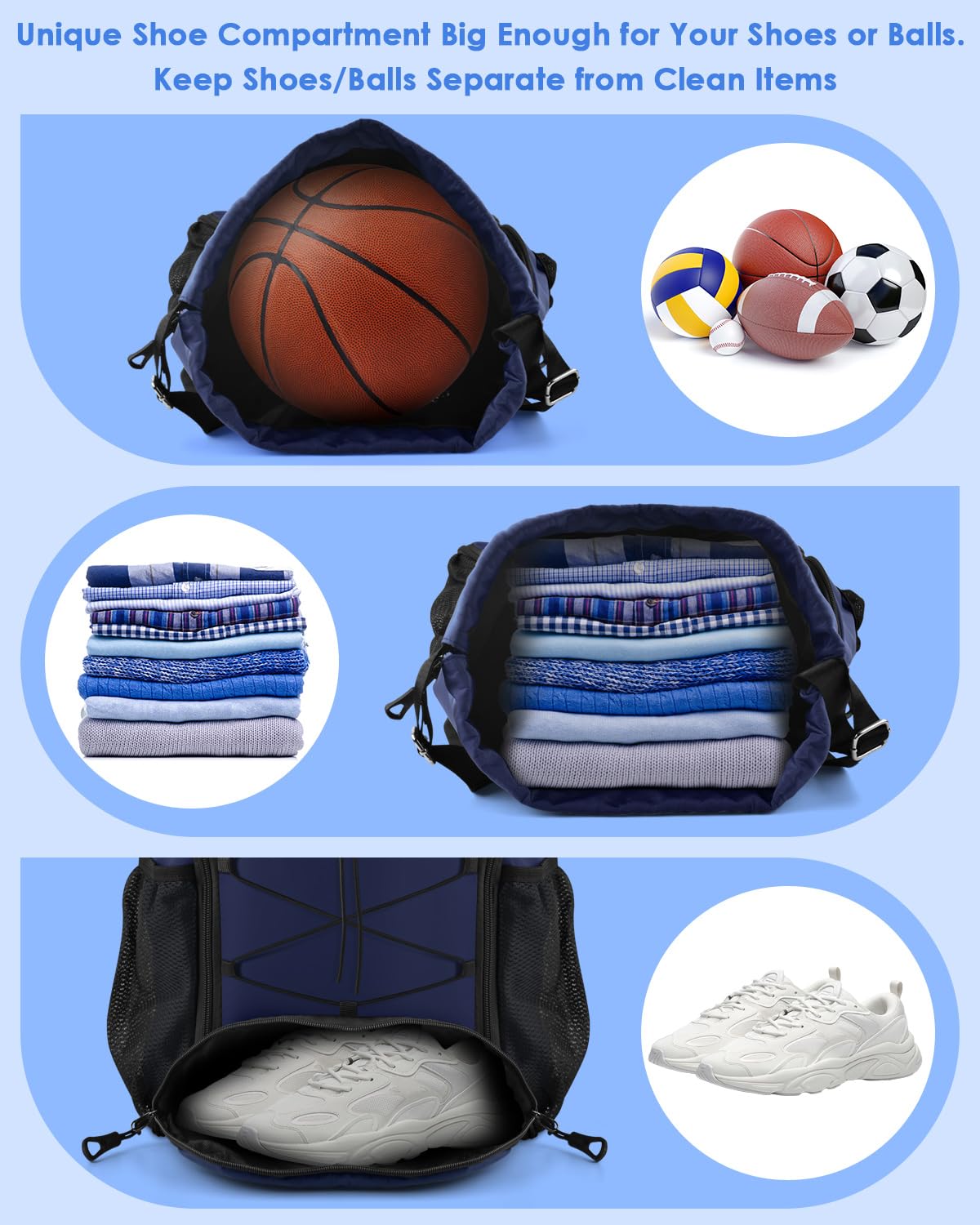 BROTOU Soccer Bags, Football Backpack, Volleyball Bag